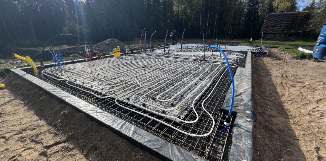 Põrandakütte paigaldus päikselisel päeval